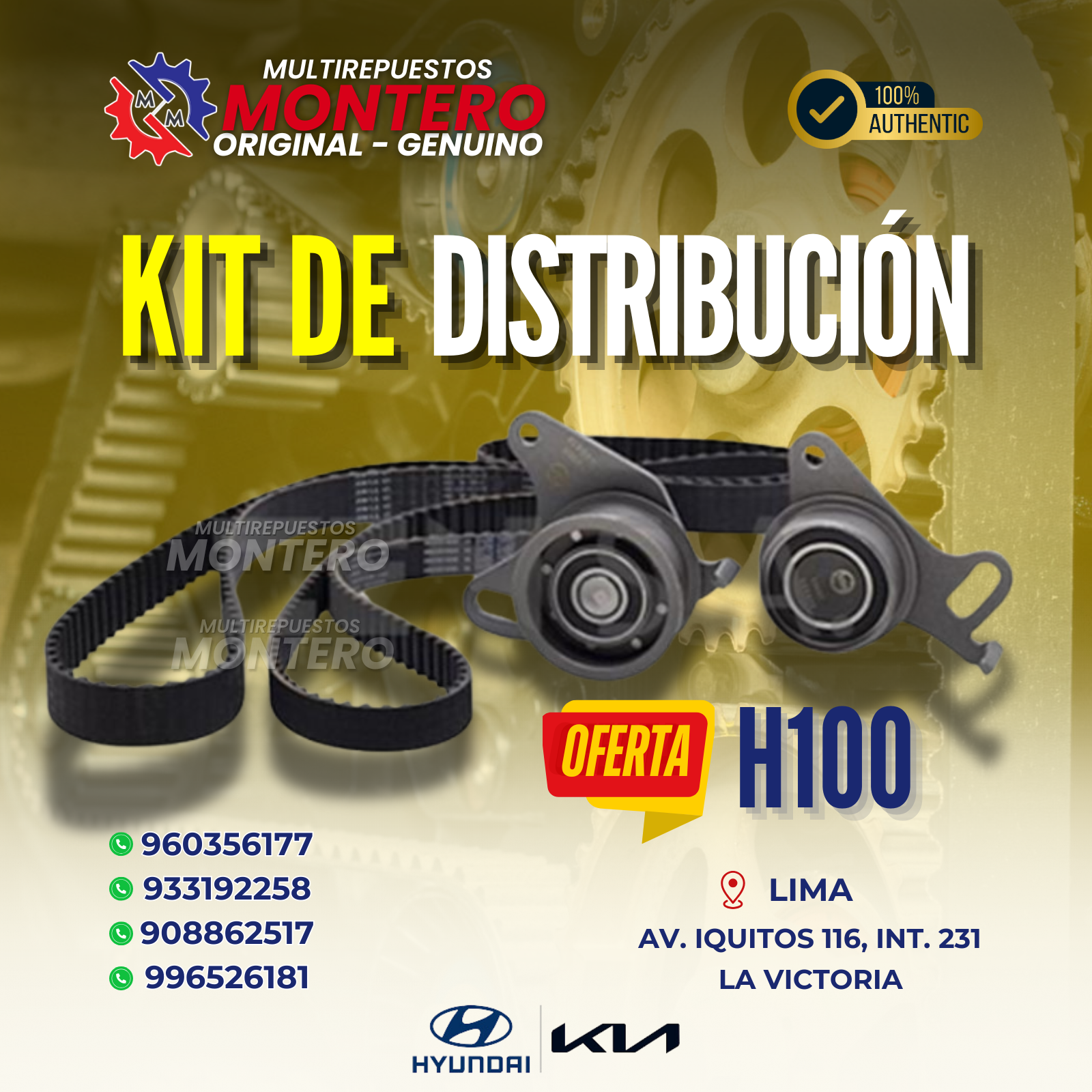 KIT DE DISTRIBUCIÓN H100